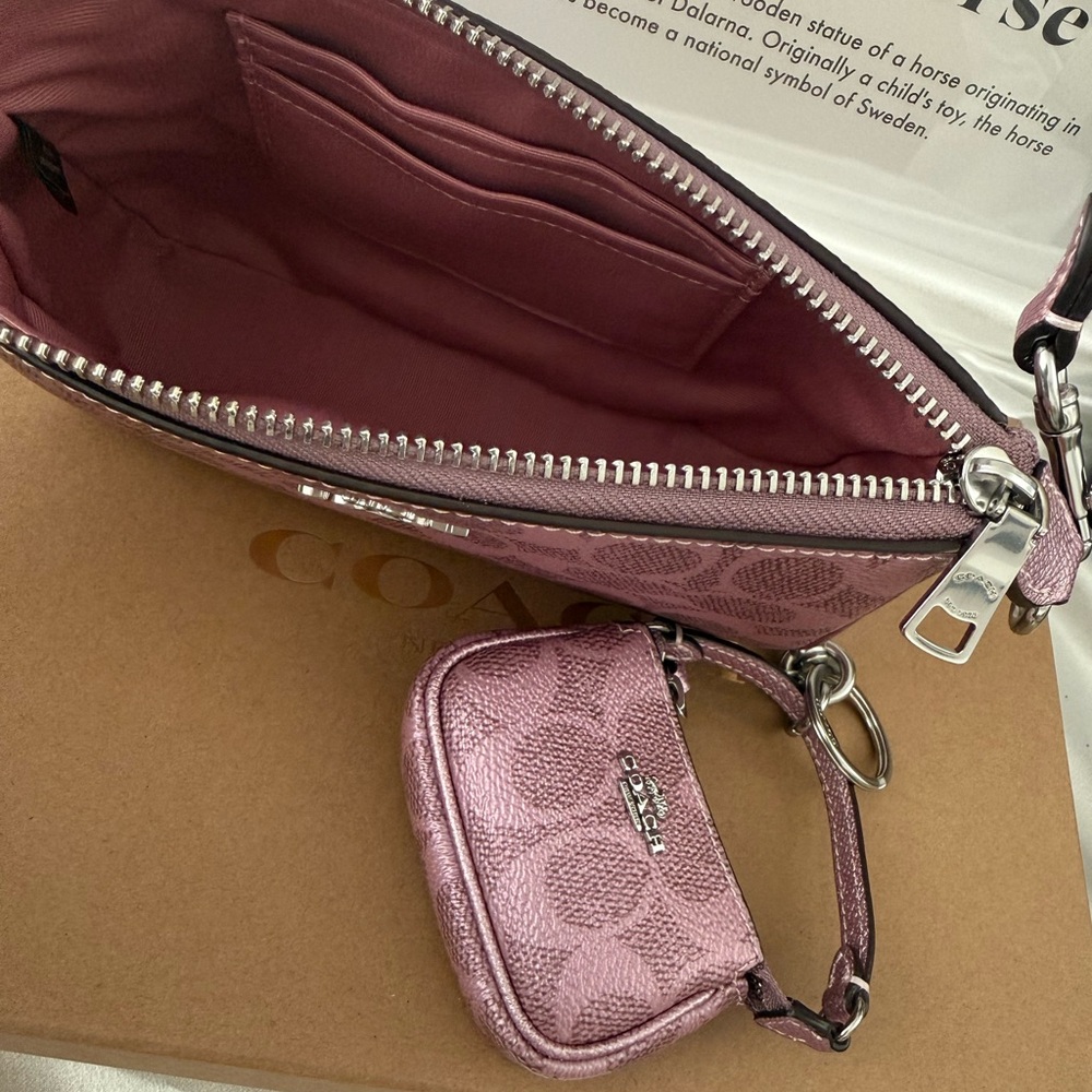 NWT Coach Boxed Nolita 19 And Nolita Bag Charm Set Pink/Rose Holiday Gift - Picture 9 of 10